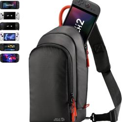 Sling Bag for Switch 2, ROG Xbox Ally X, Steam Deck, Legion Go 2, Protective Crossbody Travel Case for Handheld Console and Accessories