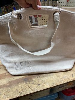 BEIS Beige tan Terry Tote with Dual Top Handles
