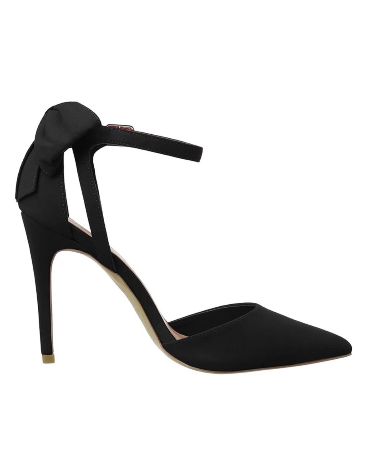 Ashuai Women’s Bow Ankle Strap Stiletto Heels