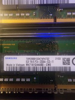 Samsung 2 8gig 1Rx16 PC4-3200 Ram sold as set only