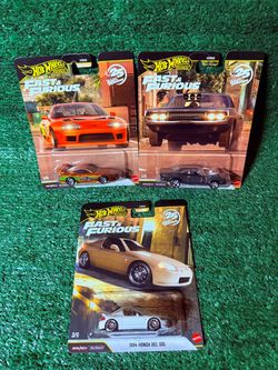Hot wheels fast & furious brians Supra chase + doms charger R/T