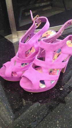 Bright purple heels