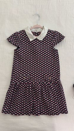 Janie and Jack-Size 6-Girls Sailboat Print Collared Dress