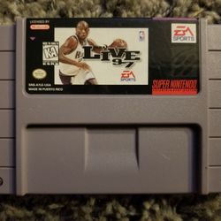 Authentic Vintage SNES NBA Live 97 Original Super Nintendo Video Game Cartridge