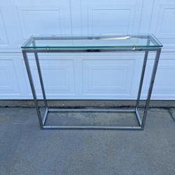 Glass & Chrome Entry Way Table