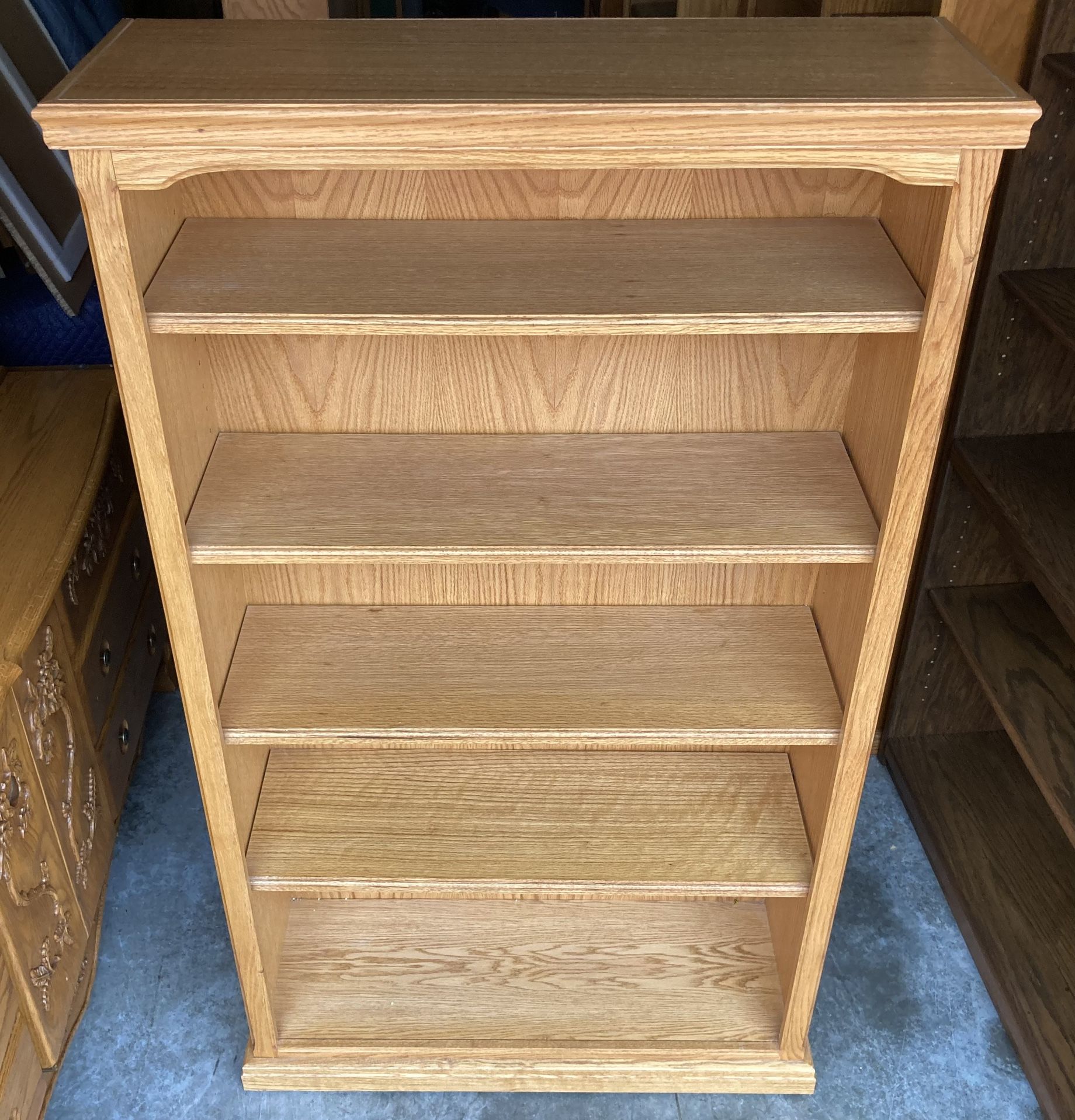 Classic Oak Bookcase Storage Display Shelving