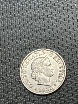 1933 Five Helvetica Coin 