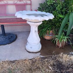 CEMENT BIRD BATH