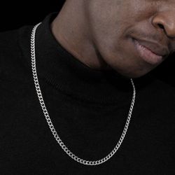 New 5mm Stainless Steel Cuban Link Chain