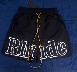 Rhude Black Logo Shorts with Tags