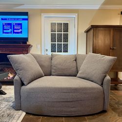 Thomasville grey Swivel Loveseat 