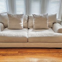 Light Gray Couch With ottoman 