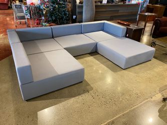Low Set Grey Modular Couch