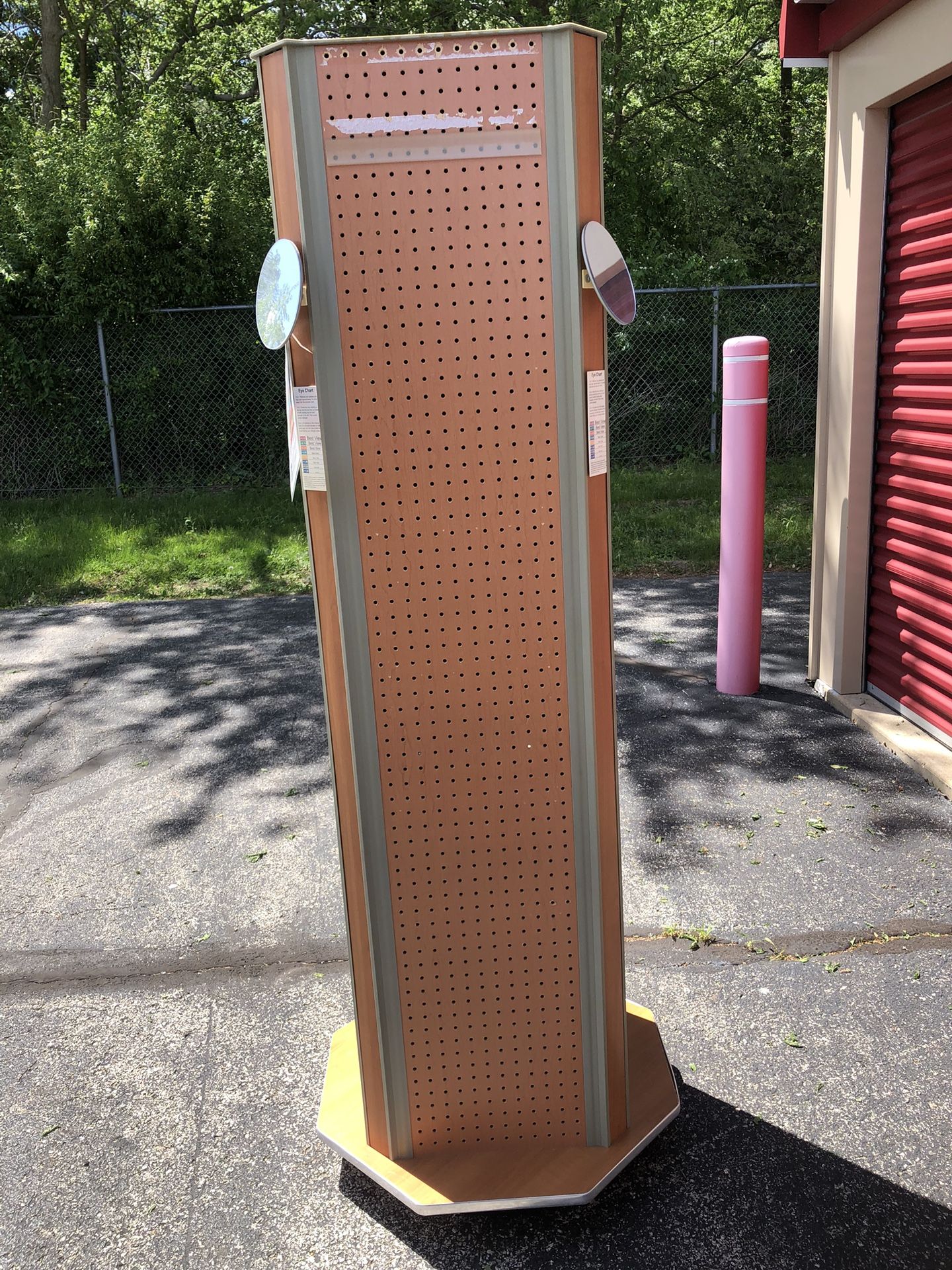 Commercial Rotating Pegboard Display Stand