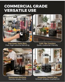 WantJoin Professional Commercial Blender with Sound Enclosure