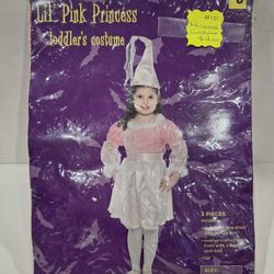 Lil' Pink Princess Toddler's Costume Onesize Fits Most Size 2-4 yr