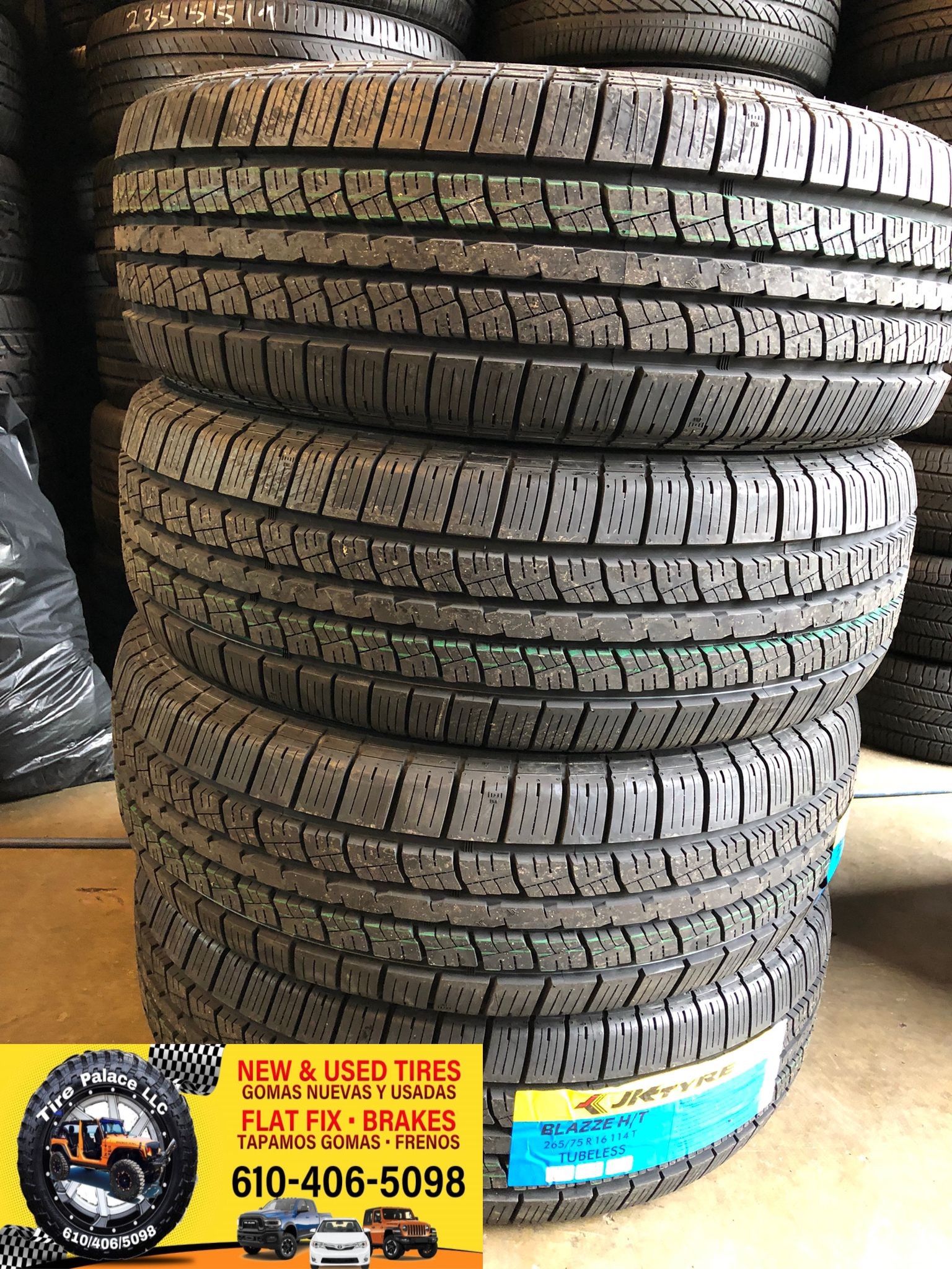 New tires 265/75/16 all season mount and balance includes $580
