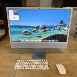 2024 Apple iMac 24” M4 Chip Blue 256GB SSD 16GB RAM
