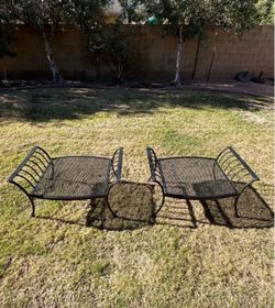 Ottomans. OW Lee Monterra. All iron design. Nice.