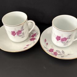 DEMI CUP AND SAUCER SET OF 2