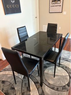Full dining table and chairs