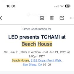 One Tchami Ticket For Saturday Unable To Attend.