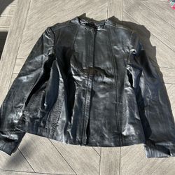 Alfani Leather Jacket Zip