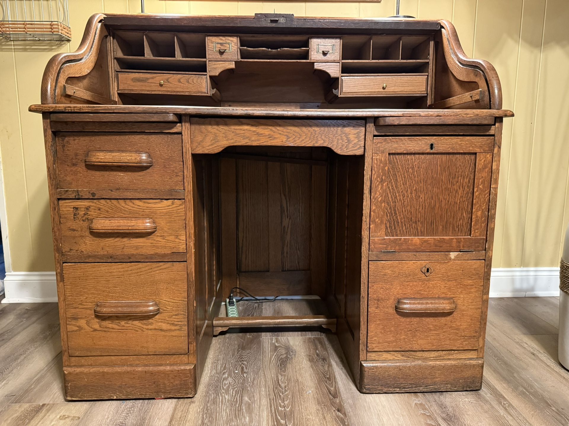 Oak Roll Top Desk