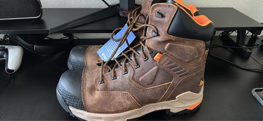 Size 13 Men's Brown Leather Work Boots