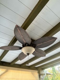 2 Tropical Style Ceiling Fans with Light Kit