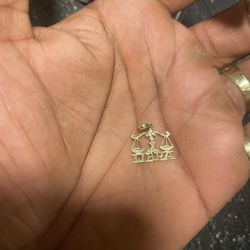 10k Gold Baby Libra Charm