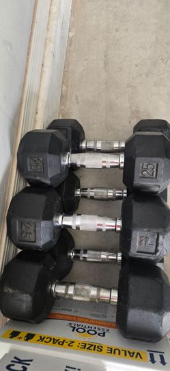 25lb Rubber Dumbbell