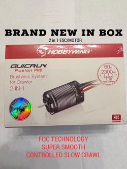 HOBBYWING 1/10 QuicRun Fusion PRO Brushless Motor/ESC 2-in-1 Combo, 2300Kv