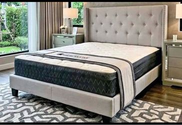 NEW QUEEN SIZE BED WITH MATTRESS INCLUDING FREE DELIVERY PAY UPON ARRIVAL