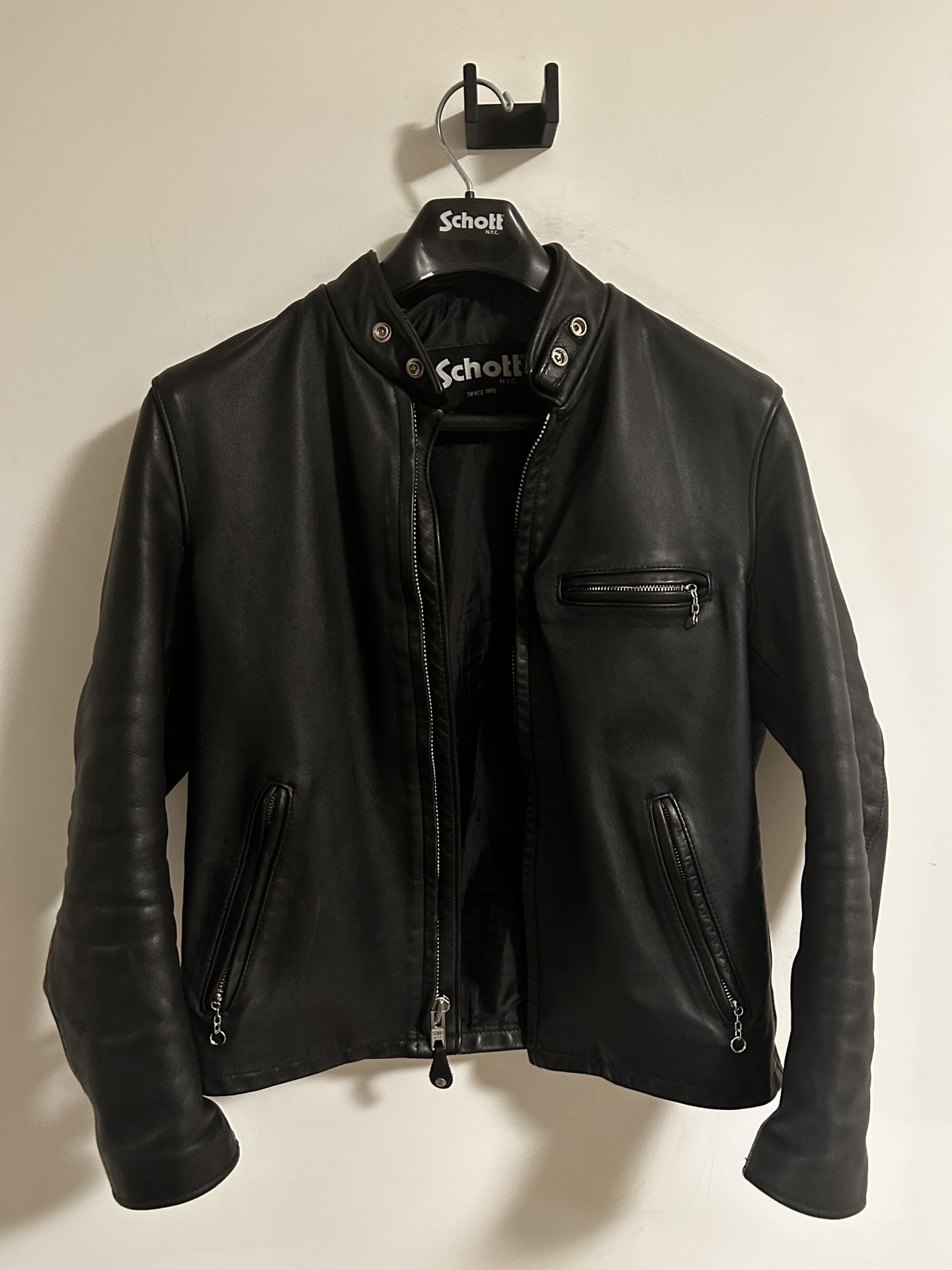 Schott Cafe Racer leather jacket