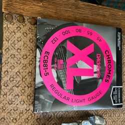 Opened D’Addario Long Scale 5 String Bass