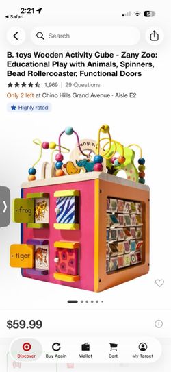 Zany zoo activity cube