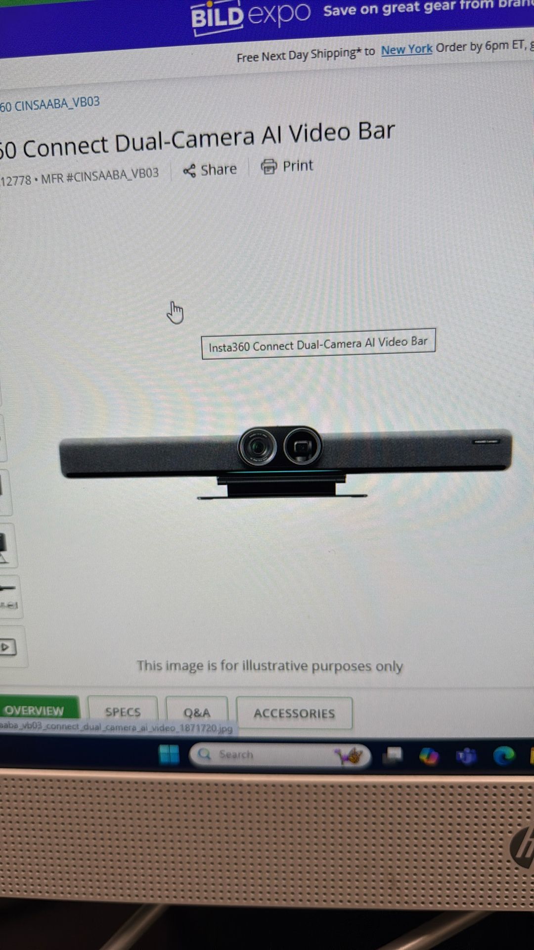 Insta360 Connect Dual-Camera Al Video Bar