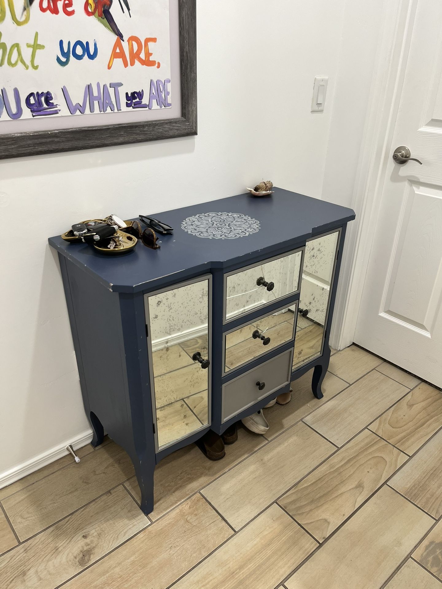 Blue Wooden Cabinet