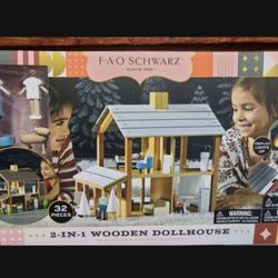 Fao Schwarz Wooden Doll House 