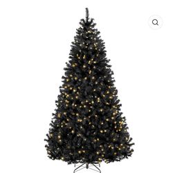 ☀️ #7153 Best Choice Products 6ft Pre-Lit Black Christmas Tree, Full Artificial 947 Branch Tips, 250