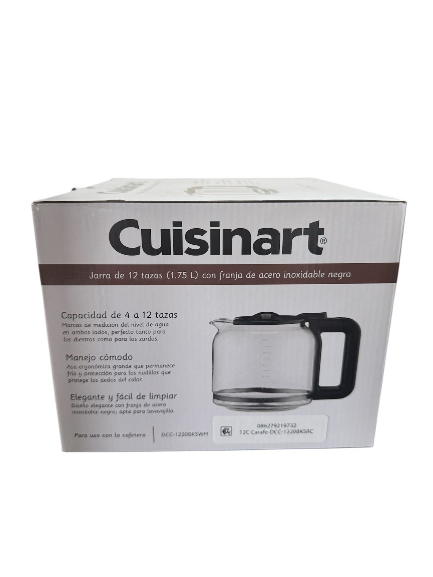 CUISINART DCC-1220BKSRC 12-Cup Black Stainless Replacement CARAFE NEW