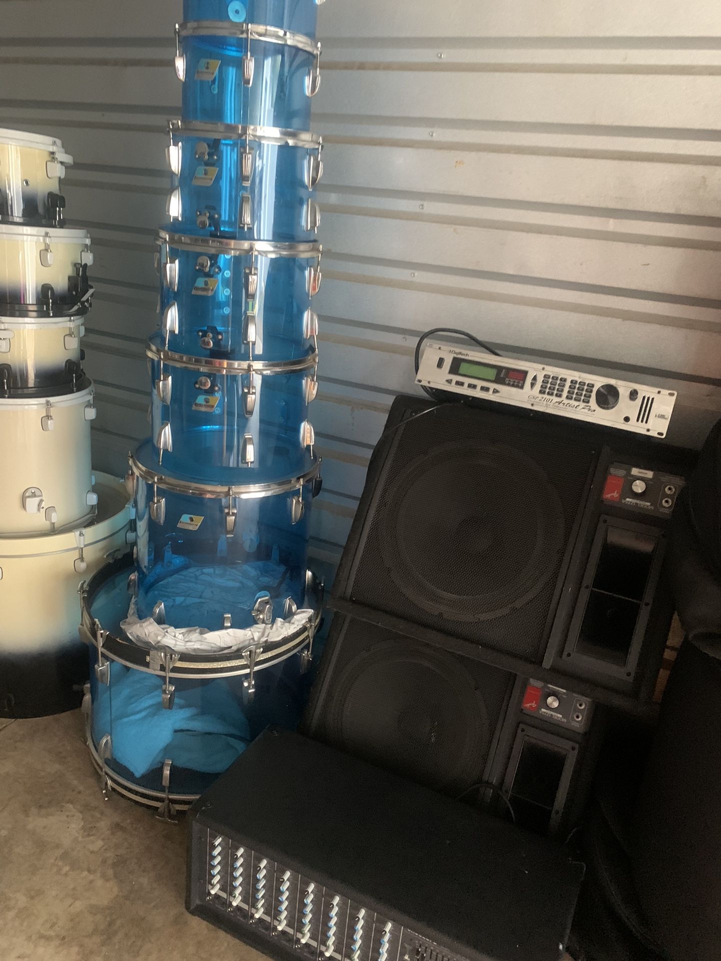Drums And Stereo Equipment! π₯