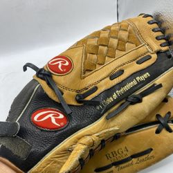 Rawlings Baseball Glove 13 inch Model RBG4 BT Black Brown tanned leather