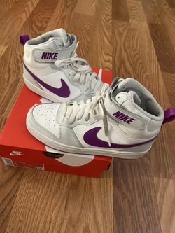 Court Borough Mid 2 GS ‘pure Platinum Vivid Purple’