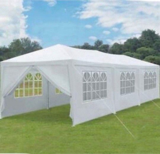 10'x30' White Gazebo Party Tent Canopy  Wedding Party Tent  Canopy Carpa