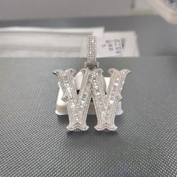 Silver Moissanite 3D Initials