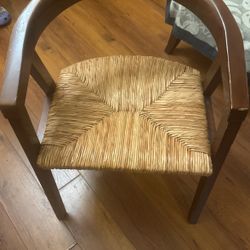 Wicker Woven Wood Chair