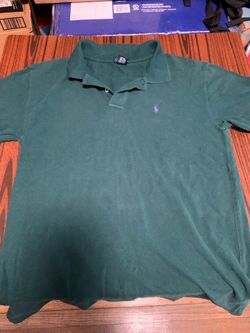 Boys Ralph Lauren hunter green polo shirt Sz XL(20)