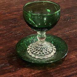 Antique Goblet With Saucer